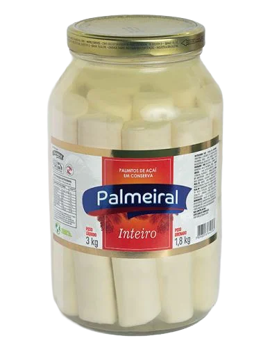 Palmito De Acai Palmeiral Inteiro Vidro 1,8kg